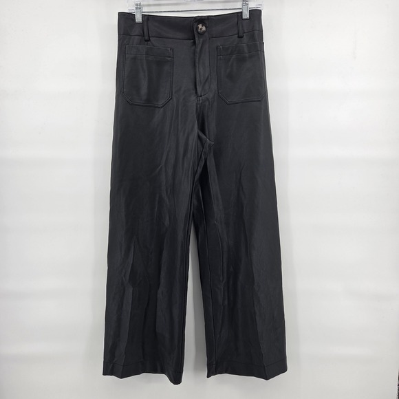 Maeve Pants - Maeve Black Wide-Leg Pants
